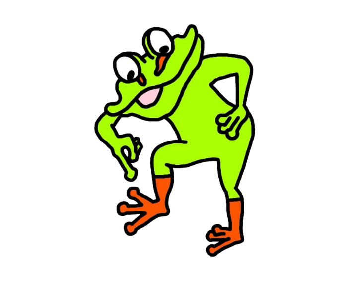 Hoppy running with jazz hands, full of energy